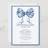 Invitation Douche nuptiale à arc bleu (Devant)