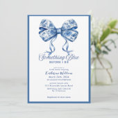 Invitation Douche nuptiale à arc bleu (Debout devant)