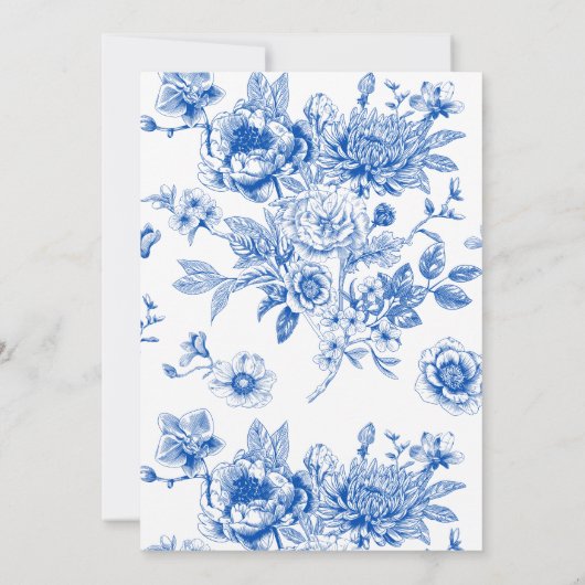 Invitation Douche nuptiale à arc bleu (Dos)