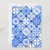 Invitation Douche nuptiale à arc bleu citron (Dos)