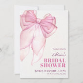 Invitation Douche nuptiale à arc rose (Devant)