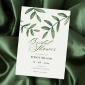Invitation Douche nuptiale à feuilles vertes