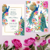 Invitation Douche nuptiale à fleurs artistiques