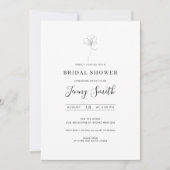 Invitation Douche nuptiale à fleurs dessinée à la main (Devant)