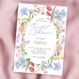Invitation Douche nuptiale à fleurs pastel esthétique