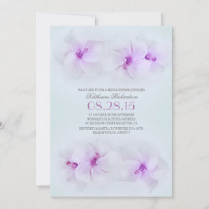 Invitation douche nuptiale à fleurs violettes
