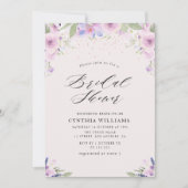 Invitation douche nuptiale à lavande violette peinte (Devant)