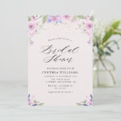 Invitation douche nuptiale à lavande violette peinte (Debout devant)