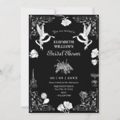 Invitation Douche nuptiale à motifs floraux (Devant)