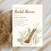 Invitation Douche nuptiale à talons hauts floraux