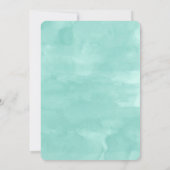 Invitation Douche nuptiale aqua vert moderne (Dos)