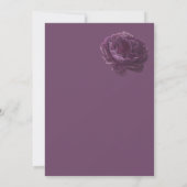 Invitation Douche nuptiale aquarelle rose floral et violet (Dos)