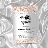 Invitation Douche nuptiale argent rose or luxe