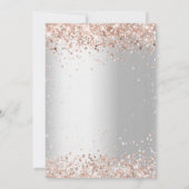 Invitation Douche nuptiale argent rose or luxe (Dos)