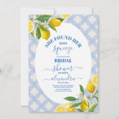 Invitation Douche nuptiale au citron Elle a trouvé son presso (Devant)