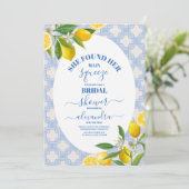 Invitation Douche nuptiale au citron Elle a trouvé son presso (Debout devant)