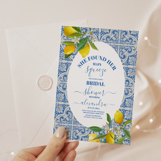 Invitation Douche nuptiale au citron Elle a trouvé son presso