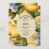 Invitation Douche nuptiale au citron Elle a trouvé son presso (Devant / Derrière)