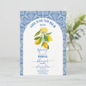 Invitation Douche nuptiale au citron Elle a trouvé son presso (Debout devant)