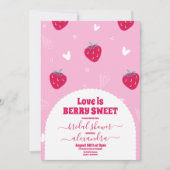 Invitation Douche nuptiale aux baies roses (Devant)