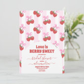 Invitation Douche nuptiale aux baies sucrées (Debout devant)