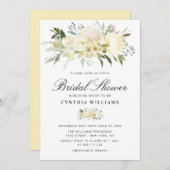 Invitation douche nuptiale blanche (Devant / Derrière)