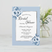 Invitation Douche nuptiale bleu-bleu (Debout devant)