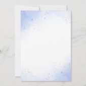 Invitation douche nuptiale bleu cowgirl bottes fleurs ouest (Dos)