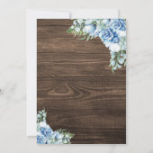 Invitation douche nuptiale bleu cowgirl bottes floral rustiqu (Dos)