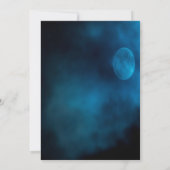 Invitation Douche nuptiale bleu lune cordes lumineuses (Dos)