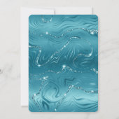 Invitation Douche nuptiale bleu turquoise Aqua (Dos)