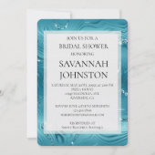 Invitation Douche nuptiale bleu turquoise Aqua (Devant)