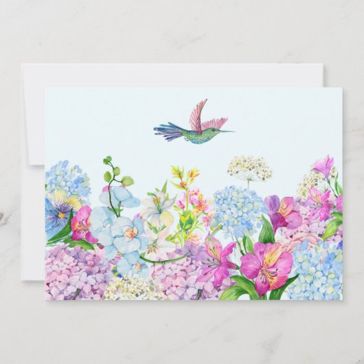 Invitation Douche nuptiale bleu violet (Dos)