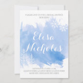 Invitation Douche nuptiale bleue abstraite moderne (Devant)