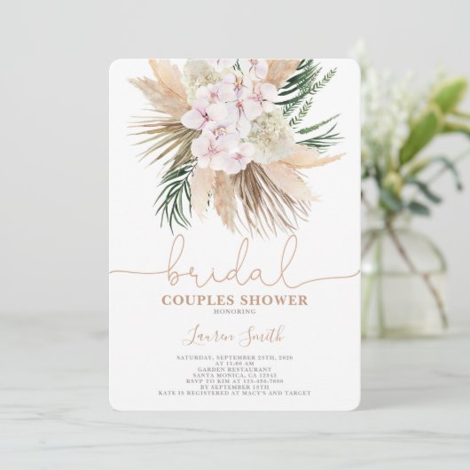 Invitation Douche nuptiale Boho chic Couples (Debout devant)