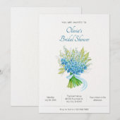 Invitation Douche nuptiale bouquet de fleurs d'aquarelle (Devant / Derrière)