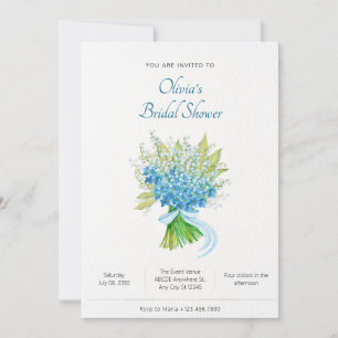 Invitation Douche nuptiale bouquet de fleurs d'aquarelle