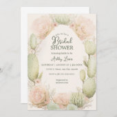 Invitation Douche nuptiale Cactus, douche Fiesta (Devant / Derrière)