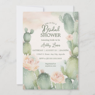 Invitation Douche nuptiale Cactus douche fiesta