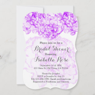 Invitation Douche nuptiale carnation violette FMW14