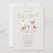 Invitation Douche nuptiale chic et peinture (Devant)