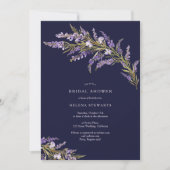 Invitation Douche nuptiale chic lavande d'automne (Devant)