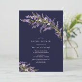 Invitation Douche nuptiale chic lavande d'automne (Debout devant)