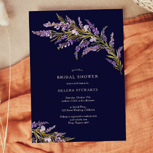 Invitation Douche nuptiale chic lavande d'automne