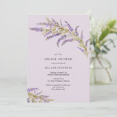 Invitation Douche nuptiale chic lavande d'automne (Debout devant)