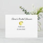 Invitation Douche nuptiale citron moderne simple minimum rust (Debout devant)