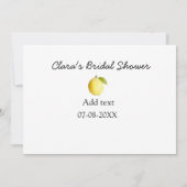 Invitation Douche nuptiale citron moderne simple minimum rust (Dos)
