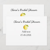 Invitation Douche nuptiale citron moderne simple minimum rust (Devant / Derrière)