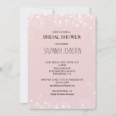 Invitation Douche nuptiale Confetti Bokeh rose vif (Devant)