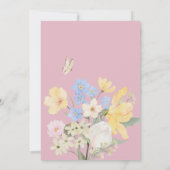 Invitation Douche nuptiale couleur pastel floral (Dos)